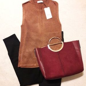Zara The Knitwear Collection copper vest
